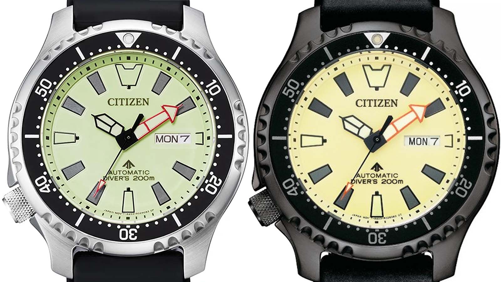 CITIZEN FUGU LUME IN STEEL & BLACK CASE – Vincent Watch