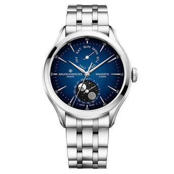BAUME & MERCIER 42MM BAUMATIC CLIFTON MOON PHASE DATE 10725 - Vincent Watch