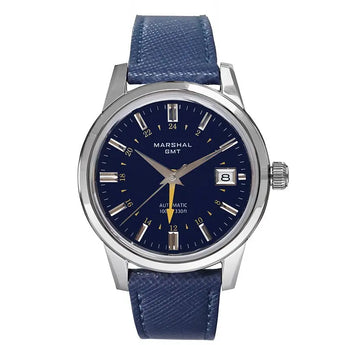 MARSHAL WATCH Men Classic 1446GMT4 (Blu) - Vincent Watch