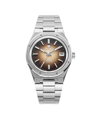 NIVADA GRENCHEN AUTOMATIC F77 BROWN SMOKED 37MM 69002A77 - Vincent Watch