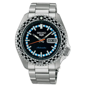 SEIKO 5 SPORTS SKX SPECIAL EDITION BLACK AND WHITE ‘CHECKER FLAG’ MEN WATCH 42.5mm SRPK67K1 - Vincent Watch