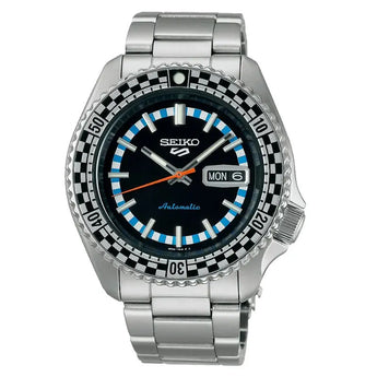 SEIKO 5 SPORTS SKX SPECIAL EDITION BLACK AND WHITE ‘CHECKER FLAG’ MEN WATCH 42.5mm SRPK67K1 - Vincent Watch