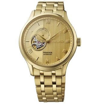 SEIKO WATCH PRESAGE AUTOMATIC JAPANESE ZEN GARDEN GOLDEN 41.8MM SSA468J1 - Vincent Watch