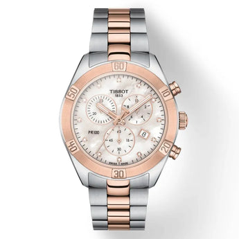 TISSOT WATCH PR 100 SPORT CHIC CHRONOGRAPH 38MM T1019172211600 - Vincent Watch