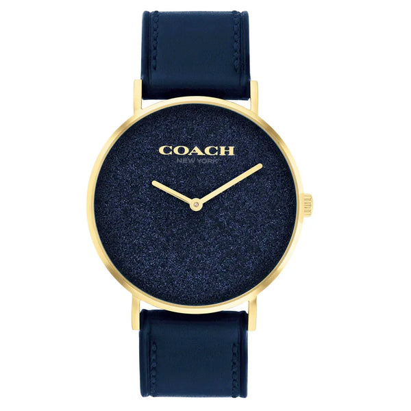 COACH New York Blue Dial And Leather Strap Women Watch 14504078 - Vincent Watch