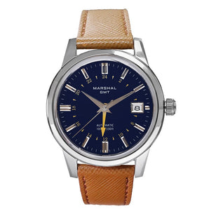 MARSHAL WATCH Men Classic 1446GMT4 (Brw) - Vincent Watch