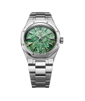 NIVADA GRENCHEN AUTOMATIC F77 GREEN AVENTURINE 38MM 68053A77 - Vincent Watch