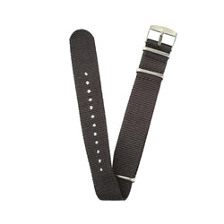 20mm Fabric strap (Black) with Silver Buckle - Vincent Watch