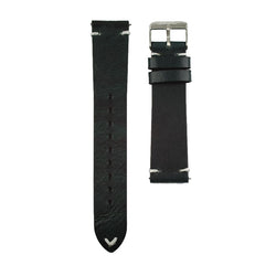 20mm Leather Strap with in-built spring bar (Black) - Vincent Watch