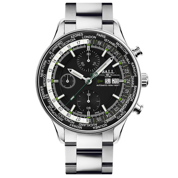 BALL Engineer II Navigator World Time Chronograph CM3388D-S-BK - Vincent Watch