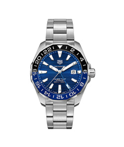 TAG Heuer Aquaracer GMT 43mm Stainless Steel Watch WAY201T.BA0927 - Vincent Watch