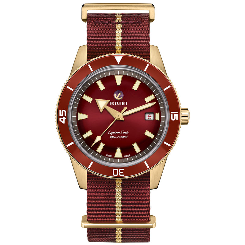 Rado Captain Cook Bronze Burgundy Automatic R32504407 Vincent Watch