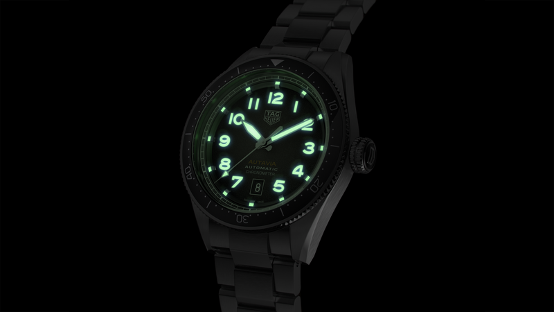 TAG Heuer Autavia Calibre 5 Automatic 42mm Stainless Steel Watch WBE5114.EB0173 - Vincent Watch