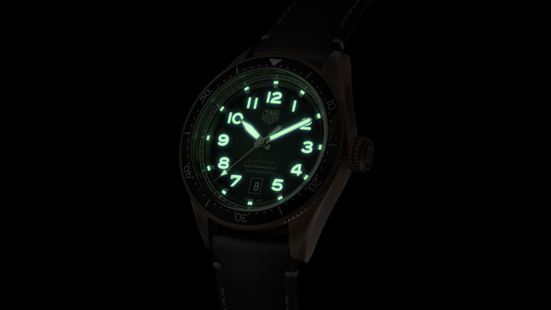 TAG Heuer Autavia Bronze Calibre 5 Automatic 42mm Leather Watch WBE5190.FC8268 - Vincent Watch