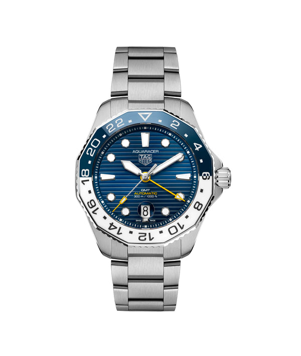 TAG HEUER AQUARACER GMT 43MM STAINLESS STEEL WATCH WBP2010.BA0632 - Vincent Watch